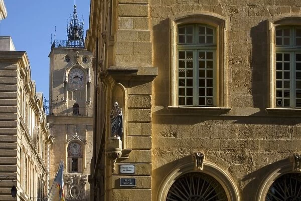Place Richelme & Clock Tower, Aix-En-Provence, Provence, France