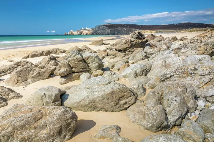 Framed Print : Plage de Pen Hat beach, Camaret-sur-Mer, Finistere, Brittany, France Framed Print : Plage de Pen Hat beach, Camaret-sur-Mer, Finistere, Brittany, France