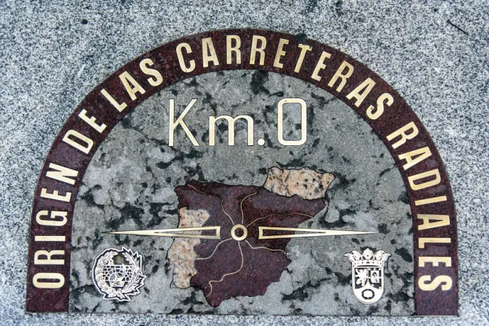 Framed Print : Plaque on the floor marking as the kilometre zero from which all radial roads in Spain Framed Print : Plaque on the floor marking as the kilometre zero from which all radial roads in Spain