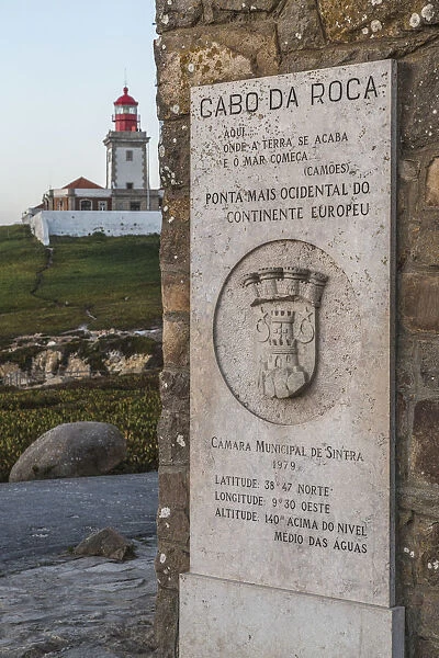 A plaque near the lighthouse indicates that Cabo de Roca is the westernmost point