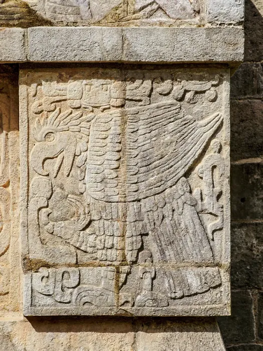 Framed Print : The platform of the eagles and jaguars, detailed view, Chichen Itza, Yucatan State, Mexico