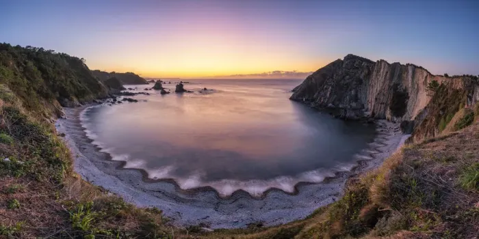 Framed Print : Playa del Silencio (beach of silence) at dusk. Castaneras, Asturias, Spain Framed Print : Playa del Silencio (beach of silence) at dusk. Castaneras, Asturias, Spain