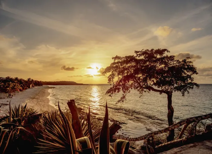 Framed Print : Playa Esmeralda at sunset, Holguin Province, Cuba