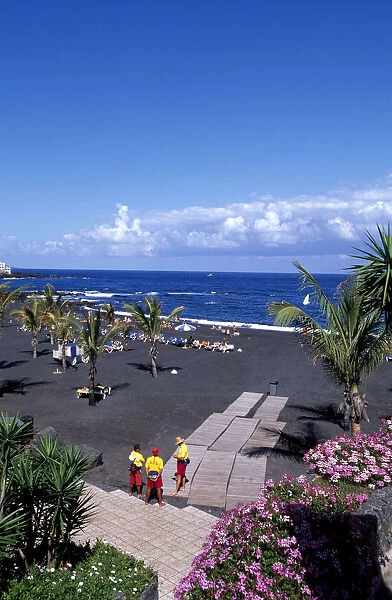 Playa Jardin, Puerto de la Cruz, Tenerife, Canary islands, Spain