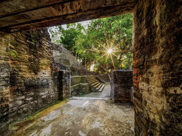 Framed Print : Plaza A, Cahal Pech Archaeological Reserve, San Ignacio, Cayo District, Belize