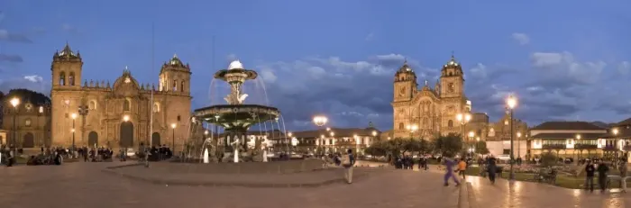 Framed Print : Plaza de Armas at dusk Framed Print : Plaza de Armas at dusk