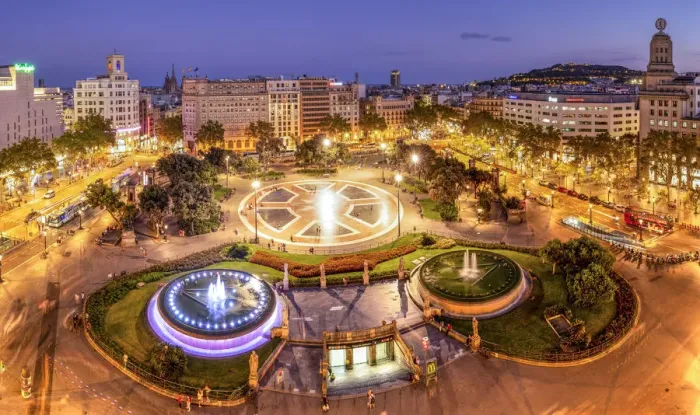Framed Print : Plaza Catalunya, Barcelona, Catalonia, Spain