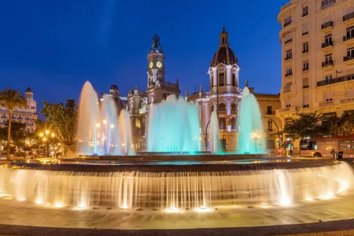Framed Print : Plaza del Ayuntamiento square, Valencia, Comunidad Valenciana, Spain