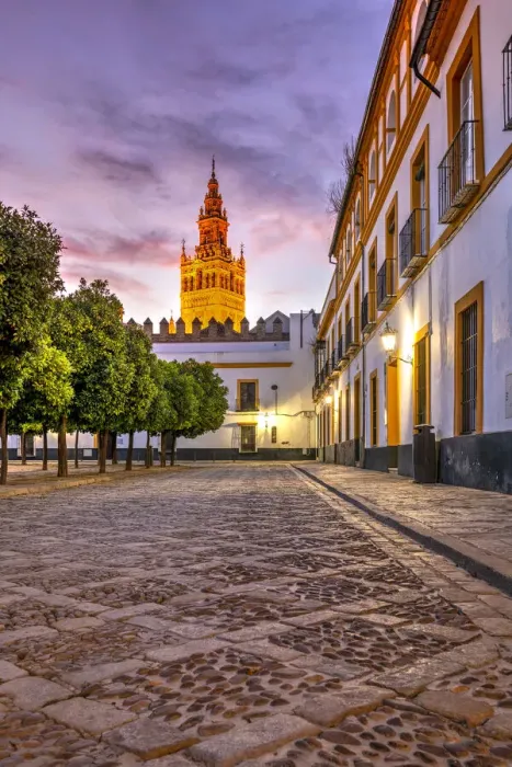 Framed Print : Plaza del Patio de Banderas with Giralda bell tower in the background, Seville, Andalusia Framed Print : Plaza del Patio de Banderas with Giralda bell tower in the background, Seville, Andalusia