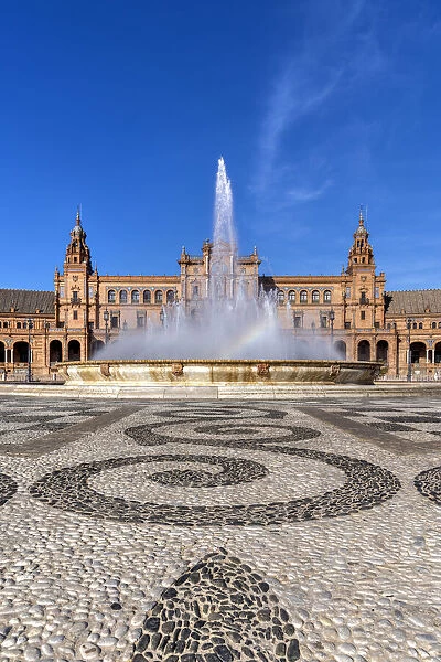 Plaza de Espana, Maria Luisa Park, Seville, Andalusia, Spain