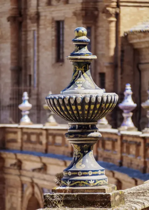 Framed Print : Plaza de Espana de Sevilla, Spain Square, detailed view, Seville, Andalusia, Spain