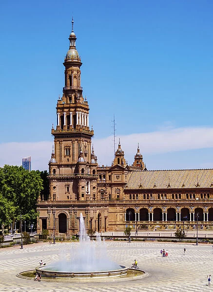 Plaza de Espana de Sevilla, Spain Square, Seville, Andalusia, Spain