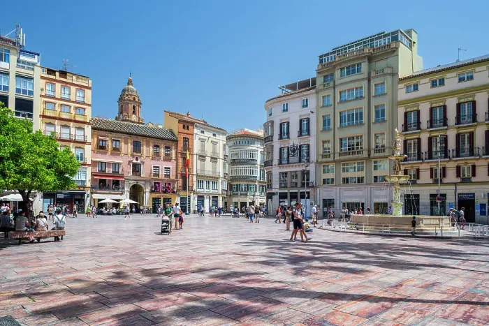 Framed Print : Plaza de la Constitucion, Malaga, Andalusia, Spain Framed Print : Plaza de la Constitucion, Malaga, Andalusia, Spain