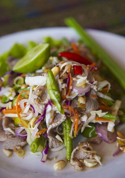 Plia saik ko (beef salad), Kampong Cham, Cambodia