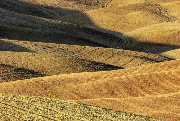 Framed Print : Ploughed fields in late summer, Val d'Orcia, Tuscany, Italy Framed Print : Ploughed fields in late summer, Val d'Orcia, Tuscany, Italy
