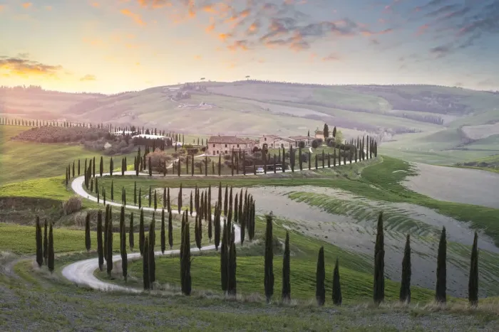Framed Print : Podere Baccoleno, Asciano, Siena Province, Tuscany, Italy