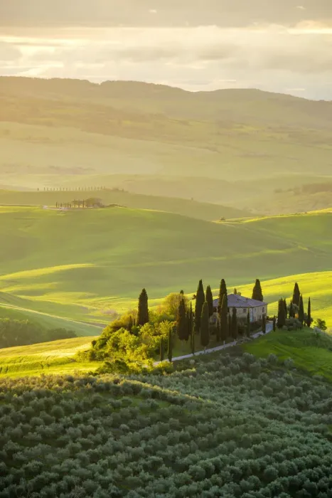 Framed Print : Podere Belvedere at sunrise, San Quirico d Orcia, Val d Orcia, Tuscany, Italy Framed Print : Podere Belvedere at sunrise, San Quirico d Orcia, Val d Orcia, Tuscany, Italy