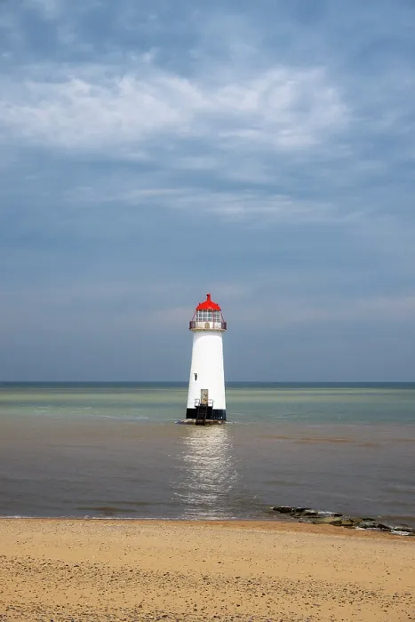 Framed Print : Point of Ayr Lighthouse at Talacre beach, Flintshire, Wales Framed Print : Point of Ayr Lighthouse at Talacre beach, Flintshire, Wales