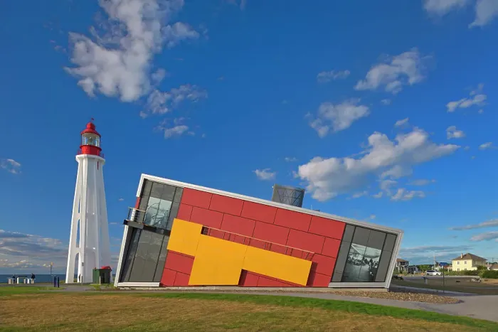 Framed Print : Pointe-Au-Pao AEre lighthouse and visitor centre. It is the second tallest in, Canada. Site historique maritime de la Pointe-au-Pere Framed Print : Pointe-Au-Pao AEre lighthouse and visitor centre. It is the second tallest in, Canada. Site historique maritime de la Pointe-au-Pere