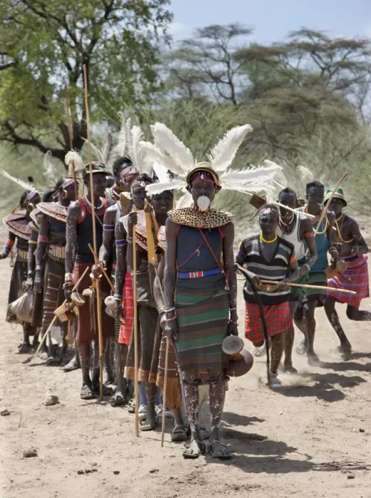 Framed Print : The Pokot have a small ceremony called Koyogho when a man pays his in-laws the balance of the agreed dowry for his wife. This may take place many years after he marries her. At the conclusion of the ritual, the man followed by his wife leads Framed Print : The Pokot have a small ceremony called Koyogho when a man pays his in-laws the balance of the agreed dowry for his wife. This may take place many years after he marries her. At the conclusion of the ritual, the man followed by his wife leads