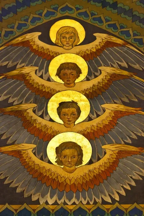 Framed Print : Poland, Cracow. Extraordinary art nouveau decoration in the Franciscan Church