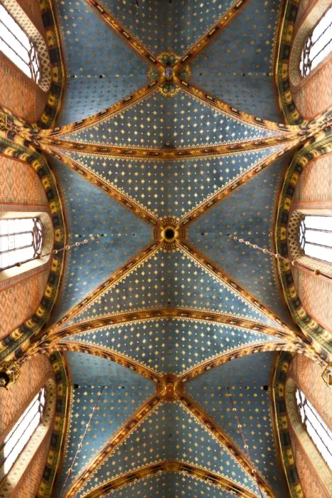 Framed Print : Poland, Cracow. The ornately decorated vaulted ceiling in the Church of St Mary Framed Print : Poland, Cracow. The ornately decorated vaulted ceiling in the Church of St Mary