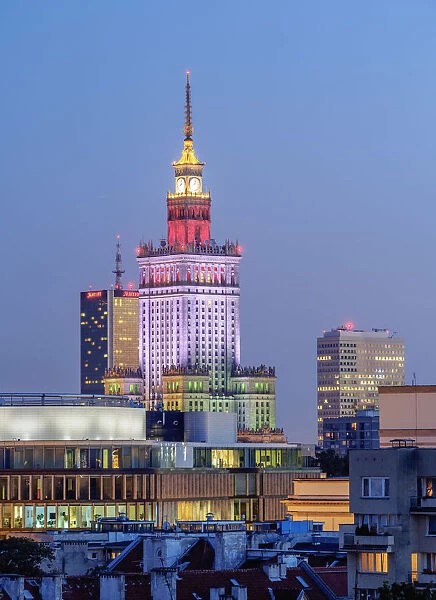 Poland, Masovian Voivodeship, Warsaw, View towards the Palace of Culture and Science