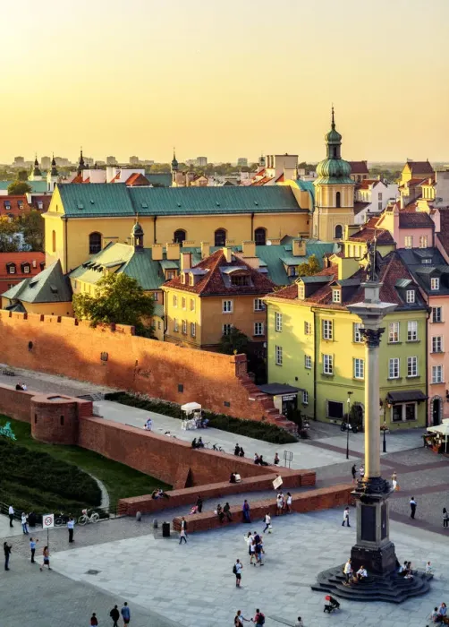 Framed Print : Poland, Masovian Voivodeship, Warsaw, Old Town, Castle Square, Sigismunds Column