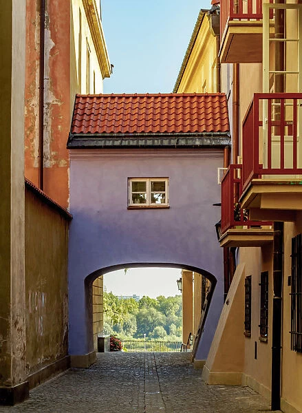 Poland, Masovian Voivodeship, Warsaw, Old Town, Dawna Street, Blue Gate