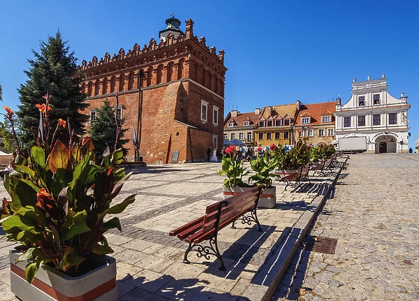 Poland, Swietokrzyskie Voivodeship, Sandomierz, Main Market Square and Town Hall