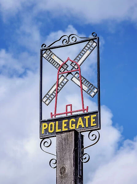 Polegate Sign, Polegate, Wealden District, East Sussex, England, United Kingdom