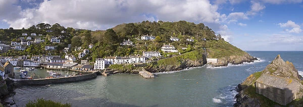 Polperro harbour on the South Cornish coast, Cornwall, England. Spring (May) 2015