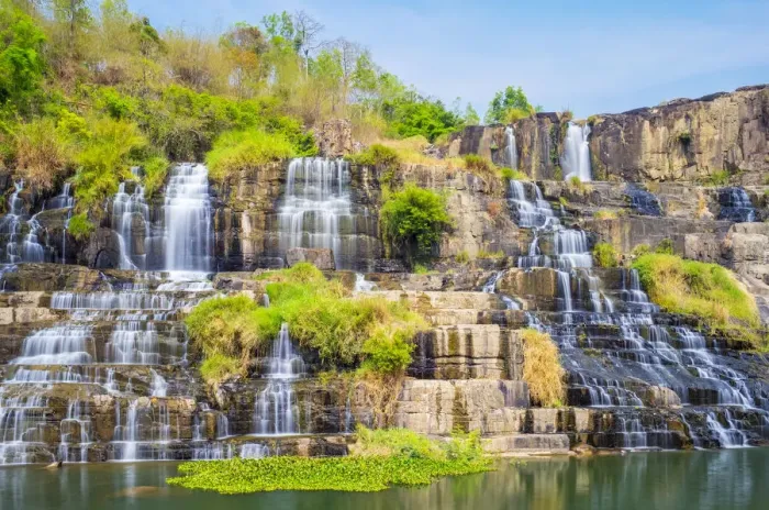 Framed Print : Pongour Falls (Thac Pongour), Duc Trong District, Lam Dong Province, Vietnam
