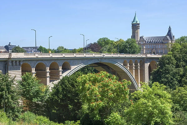 Pont Adolphe with Bank Museum, Luxembourg
