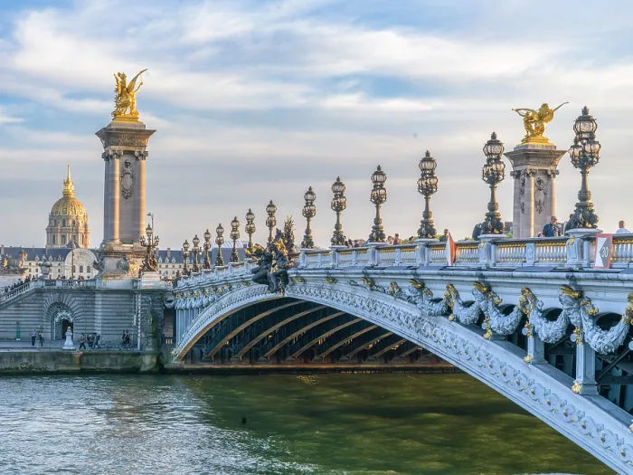 Framed Print : Pont Alexandre III at Sunset, Blue Hour, Paris, France Framed Print : Pont Alexandre III at Sunset, Blue Hour, Paris, France