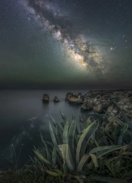 Framed Print : Ponta de piedade, Algarve, South Portugal, Portugal, Europe, Milky Way