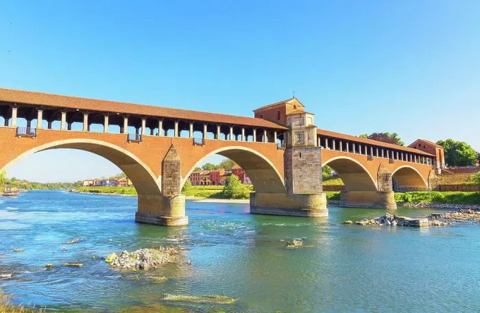 Framed Print : Ponte Coperto (Covered bridge), Pavia, Lombardy, Italy Framed Print : Ponte Coperto (Covered bridge), Pavia, Lombardy, Italy