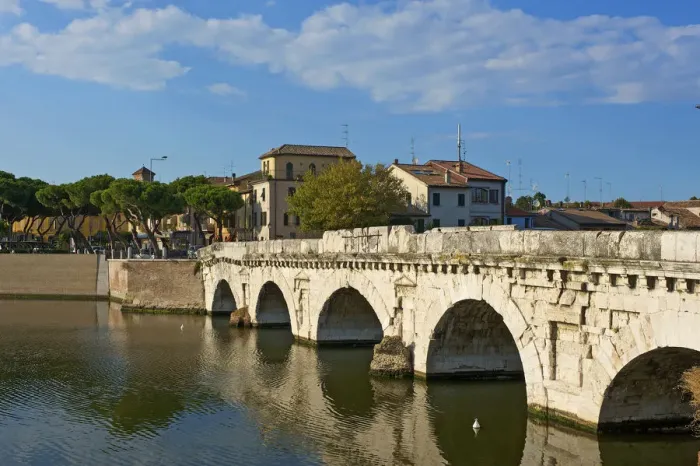 Framed Print : Ponte di Tiberio, Rimini, Emilia-Romagna, Italy Framed Print : Ponte di Tiberio, Rimini, Emilia-Romagna, Italy