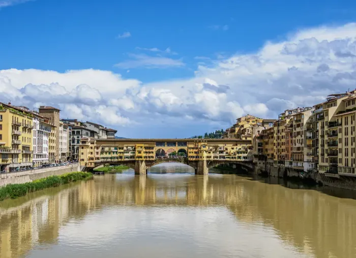 Framed Print : Ponte Vecchio and Arno River, Florence, Tuscany, Italy