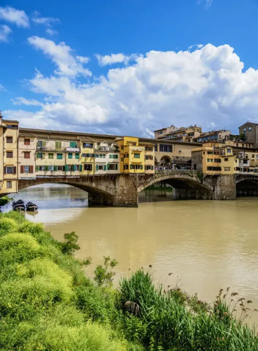 Framed Print : Ponte Vecchio and Arno River, Florence, Tuscany, Italy