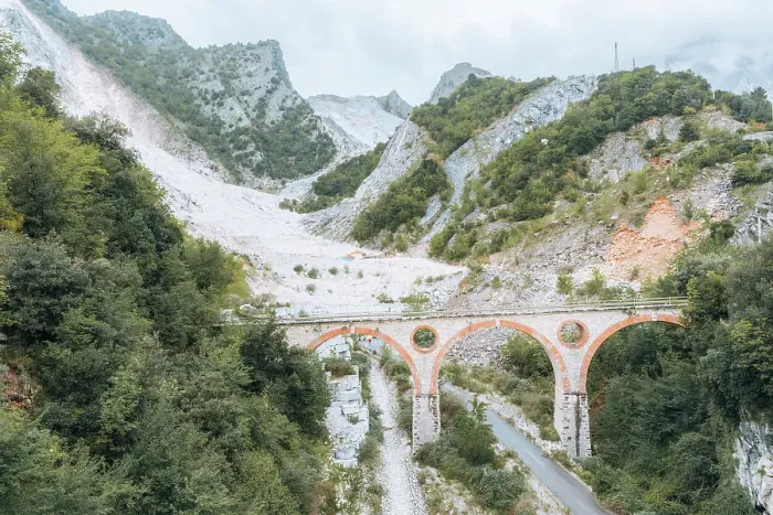Framed Print : Ponti di Vara, bridges and Marble Quarry in Carrara, Italy Framed Print : Ponti di Vara, bridges and Marble Quarry in Carrara, Italy