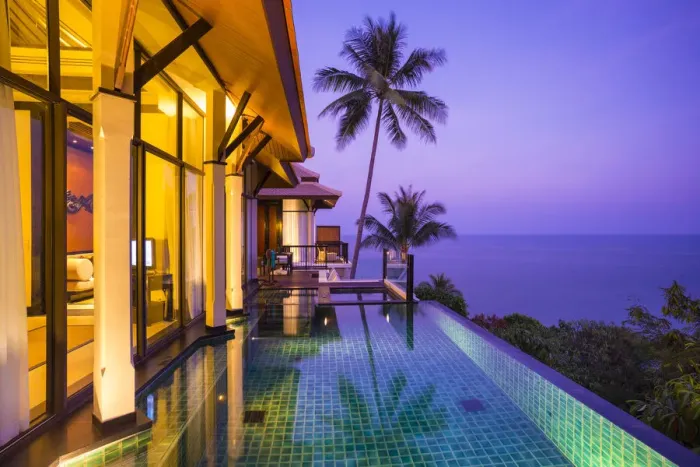 Framed Print : Pool villa at the Banyan Tree resort, Koh Samui, Thailand