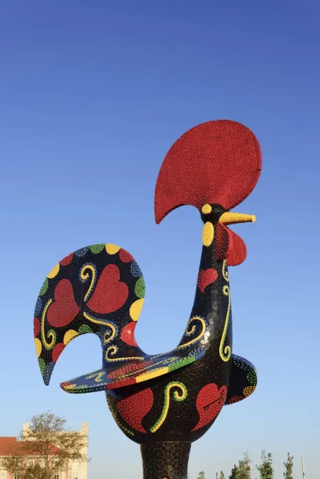 Framed Print : Pop Galo by artist Joana Vasconcelos (2016), inspired in the traditional Barcelos Rooster Framed Print : Pop Galo by artist Joana Vasconcelos (2016), inspired in the traditional Barcelos Rooster