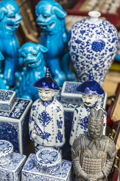 Porcelain figurines, Dongtai Road Antiques Market, Shanghai, China