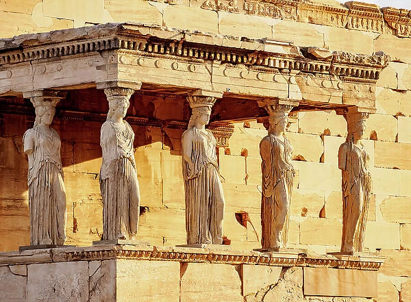 The Porch of the Maidens, Erechtheion, Acropolis, Athens, Attica, Greece