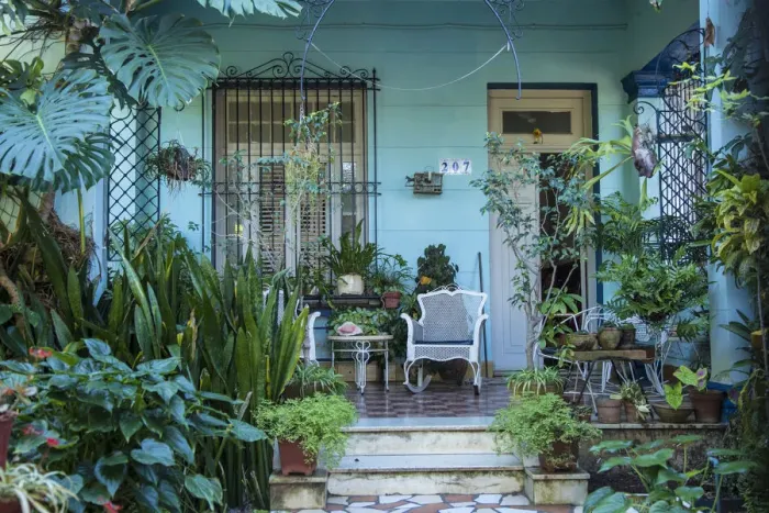 Framed Print : Porch of a private house in Vedado, Havana, Cuba Framed Print : Porch of a private house in Vedado, Havana, Cuba