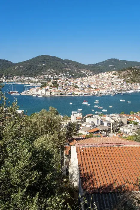Framed Print : Poros Island from Galatas, Saronic Islands, Greece Framed Print : Poros Island from Galatas, Saronic Islands, Greece