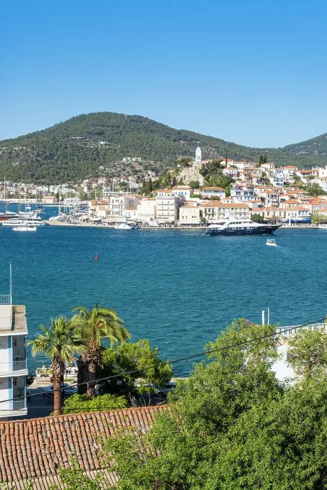 Framed Print : Poros Island from Galatas, Saronic Islands, Greece Framed Print : Poros Island from Galatas, Saronic Islands, Greece