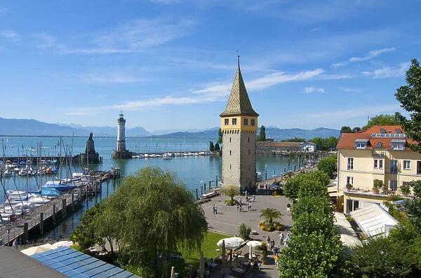 Port of Lindau, Lake Constance, Allgaeu, Bavaria, Germany