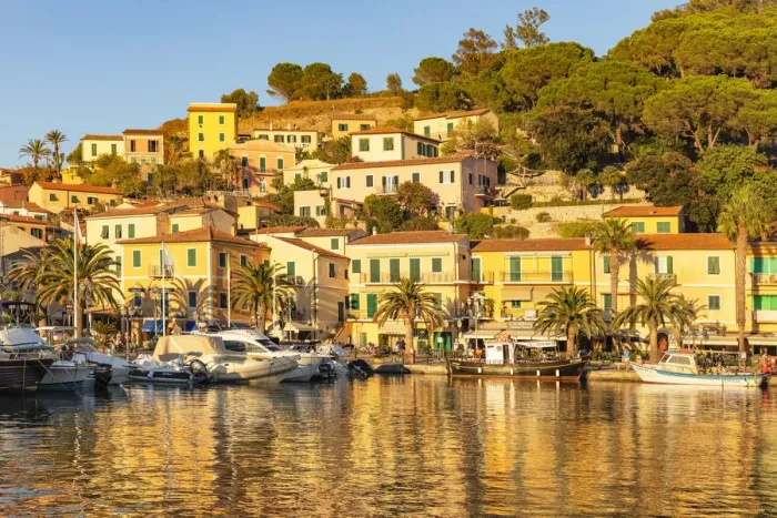 Framed Print : Port of Porto Azzuro, Elba Island, Livorno District, Tuscany, Italy Framed Print : Port of Porto Azzuro, Elba Island, Livorno District, Tuscany, Italy